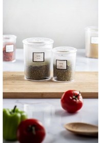 Resim 18'li Barok Yuvarlak 3 Boy Kavanoz Seti &amp Saklama Kabı &amp Erzak Kabı 6 2000 Ml, 6 1000 Ml ,6 500 Ml Şeffaf 