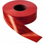 Resim Genel Markalar 5 Metre Kırmızı Reflektörlü Fosforlu Şerit Bant Ikaz Bandı 
