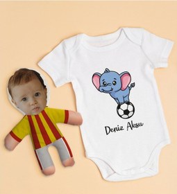 Resim Bitmeyenkartus Bk Kids Kişiye Özel Fotoğraflı Bebek Yastık Ve Bebek Body Zıbın H (550905958) Çok Renkli 
