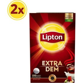 Resim Lipton Extra Dem Siyah Demlik Poşet Çay 2'li 100 x 3.2 G 