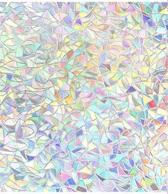 Resim Suntek Gökkuşağı Pencere Gizlilik Film Rulosu 3d Statik 60x100cm 