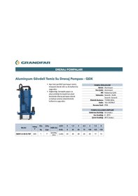 Resim Grandfar Qdx 1.5-32-0,75f Keson Kuyu Dalgıç Pompası 1 Hp- 33 Metre 