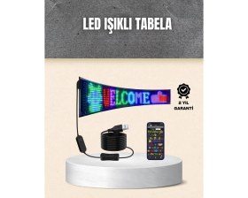 Resim Beruflic Rgb Kayar Yazılı LED Reklam Ekranı - USB Bağlantılı Esnek Tasarım 