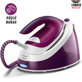 Resim Philips Compact Tasarım Üstün Buhar Performanslı Buhar Kazanlı Ütü, Optimaltemp Teknolojisi, 360 gr Şok Buhar, Özel Taban, Sıfır Yanık Riski, Lambader Hediye 