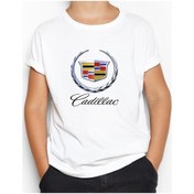 Resim Cadillac Logo Beyaz Çocuk Tişört Beyaz 