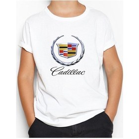 Resim Cadillac Logo Beyaz Çocuk Tişört Beyaz 