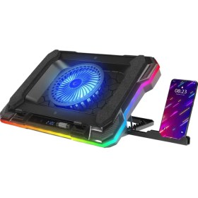 Resim Storemax S49 Cyclone Laptop Soğutucu Rgb Renkli Oyunculara Özel 2 USB Port 140MM Fan 14-19INÇ 