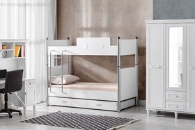 Resim Lotus Ahşap Ranzalı Çocuk Odası 