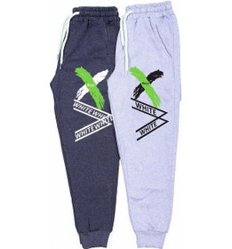 Resim Fyk Kids 2 Li Fermuarlı, Baskılı X Collection Erkek Çocuk Eşofman Altı Gri - Füme 