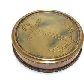 Resim Üzeri Çapa Işlemeli Pirinç Kullanışlı Pusula 7221A 