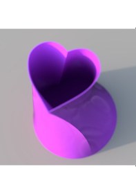 Resim Opencart Sevgililer Günü İçin Bükülmüş Kalp Vazo Sadece Plastik Aparattır 