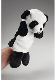 Resim El Kuklası Panda Peluş Oyuncak 