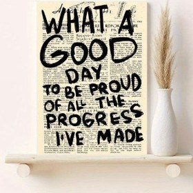 Resim İlham Veren Tuval Duvar Sanatı - 'Yapılan Tüm İlerlemelerimle Gurur Duyacak Ne Güzel Bir Gün' Baskı, Ev & Yurt Dekoru, Oturma Odası, Cadılar Bayramı Hediyesi İçin Mükemmel 