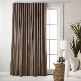 Resim Nuvomon Omega Fon Perde V08 - Kahverengi - 140x270 cm 