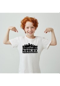 Resim Startmore Roblox Baskılı Unisex Çocuk Tişört H17 BEYAZ 