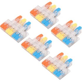 Resim Dianziye 5 Adet 3 Giriş 6 Çıkış Hızlı Kablolu Bağlayıcı - Kırmızı Bakır İletkenli, 0.5-6mm², 41a, 450v, Ateş Direnci, Elektrikli Cihazlar İçin 