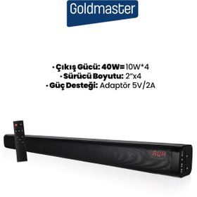 Resim GoldMaster Sb-1110 Hoparlörlü Soundbar 