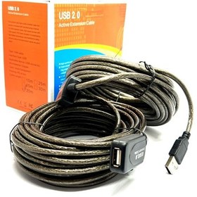 Resim 20 Metre Usb Uzatma Kablosu 20m Extension Cable Güçlendirilmiş Us 