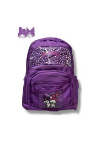 Resim Probag Melody Kuromi 3'lü Okul Çanta Sırt Çantası Beslenme Çantası Kalemlik Peluş Oyuncak Hediyeli Mor 