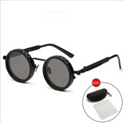 Resim Retro Punk Tarzı Ayarlanabilir Gözlük - Alüminyum-Magnezyum Lensler & Alaşım Çerçeve, Geniş Uyum (>139mm), Erkek ve Kadın için Unisex, 5 Renk (Siyah/Altın/Sarı/Kırmızı/Beyaz) Kılıf ve Bez ile Birlikte - Partiler, Festivaller, Cadılar Bayramı, Mezuniyet Aksesuarları, Festival Aksesuarları, Cesur Çerçeve Gözlükleri, Dayanıklı Gözlükler, Tatil Aksesuarları, Hafif Çerçeveli, Parti Severler İçin 