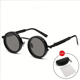 Resim Retro Punk Tarzı Ayarlanabilir Gözlük - Alüminyum-Magnezyum Lensler & Alaşım Çerçeve, Geniş Uyum (>139mm), Erkek ve Kadın için Unisex, 5 Renk (Siyah/Altın/Sarı/Kırmızı/Beyaz) Kılıf ve Bez ile Birlikte - Partiler, Festivaller, Cadılar Bayramı, Mezuniyet Aksesuarları, Festival Aksesuarları, Cesur Çerçeve Gözlükleri, Dayanıklı Gözlükler, Tatil Aksesuarları, Hafif Çerçeveli, Parti Severler İçin 