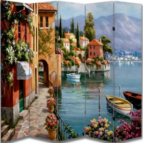 Resim Manzara Temalı Özel Tasarım Paravan Room Divider 180 x 200 cm 