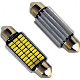 Resim Carub 12V Sofit Ampul 39 Mm 6W 30 Ledli Beyaz Canbus Metal Br0402 