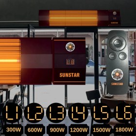 Resim Sunstar Halojen Soba Infrared Isıtıcı Kumandalı 1800W 