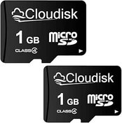 Resim Cloudisk 2'li Paket 1GB Micro SD Kart MicroSD Bellek Kartı Class4 SD Adaptörlü (1GB) 