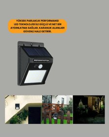 Resim Nrzsnt Güneş Paneli İle Şarj Olan 20 Led Dış Me Hareket Sensörlü Lamba 