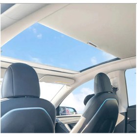 Resim TESLA MODEL Y İÇİN UYUMLU ELEKTRİKSİZ MANUEL TAVAN PERDESİ 