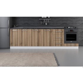 Resim Minar 285 Cm Mutfak Dolabı Beyaz Dore 285-D3-Alt Modül Beyaz 