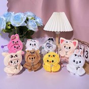Resim K-POP Stili Sevimli Peluş Bebek, Çıkarılabilir Pelerin - Yumuşak Peluş Hayvan Kostümü, Karışık Renkler, Çantalar, Sırt Çantaları ve K-POP Hayran Aksesuarları için Sevimli Karikatür Karakter, Sırt Çantası Süsü, Oyuncu Tasarım, Dayanıklı Dolu Hayvan 