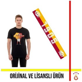 Resim Galatasaray Lisanslı Icardi T-shirt Ve 1905 Şal Atkı Siyah 