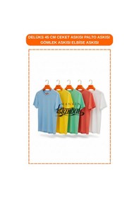 Resim Ceket Askısı 45 Cm Turuncu Elbise Gömlek Palto Askısı Gardırop Mağaza Askılığı 5 Adet Diğer 