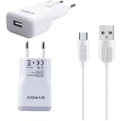 Resim Syrox J28 Şarj Aleti Type-C Kablolu Set 2.0A Beyaz (519531091) 