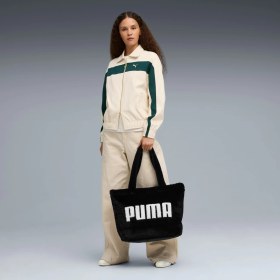 Resim Puma Up Faux Fur Shopper Siyah Kadın Omuz Çantası 