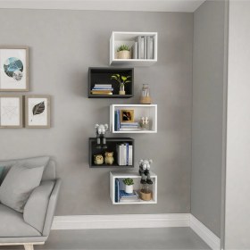 Resim Kitaplık Yeni Raf 5 Li Antrasit Beyaz 