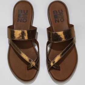 Resim Bueno Shoes Bronz Deri Kadın Parmak Arası Terlik 01wq2012 