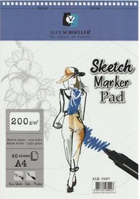 Resim ALEX SCHOELLER SKETCH-MARKER PAD 200 GR A4 40.LI SPİRALLİ 
