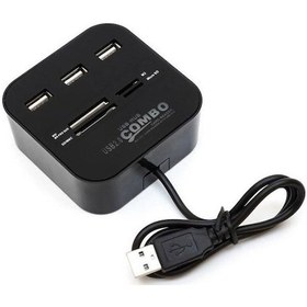 Resim 3 Port Usb 2.0 Hub Usb Çoklayıcı Usb Kart Okuyucu 