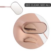 Resim Büyük Makyaj Aynası Kirpik Uzatma Kontrol Malzemeleri Paslanmaz Çelik Kirpik Aynası 