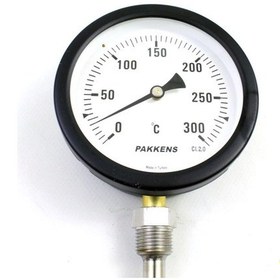 Resim Pakkens Termometre 0-300 Derecec Çap 100 Mm Daldırma Boyu 10 Cm Alttan 