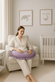 Resim Fırfırlı Emzirme Yastığı - Lila 