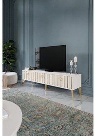 Resim 150 CM DUBAİ MDF MEBRAN KAPAK EKRU GOLD 