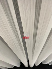 Resim Tül Perde Brillant İnce Çizgili Etek Kurşunlu 