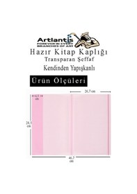 Resim Hazır Kitap Kaplığı Şeffaf Buzlu Renkli 5 Adet 1 Paket Cırtlı Ayarlanabilir Kendinde Yapışkanlı Kaplık Okul Sınıf Karışık 