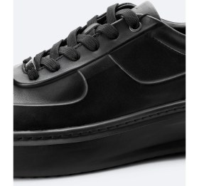 Resim AVVA Erkek Siyah %100 Deri Esnek Taban Hafif Casual Ayakkabı A52Y8019 