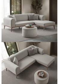 Resim Rebull Köşe Koltuk Takımı Krem Antrasit 