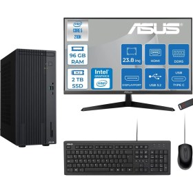 Resim Asus Expertcenter P500MV Intel® Core™ Ultra 5 210H 4.8ghz Aı 96GB Ddr5 2tb SSD 23.8" 120Hz Intel® Intel® Graphics Freedos Mini Tower Masaüstü Bilgisayar D52108512B0DF34+ZETTAUSBBELLEK 